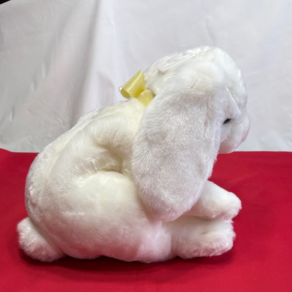 Commonwealth White Bunny With Yellow Ribbon Plush 16" - Picture 3 of 8
